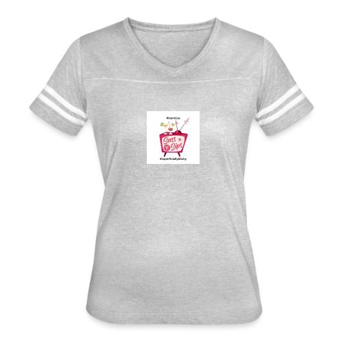 sassnsips com team lisa - Women's V-Neck Football Tee