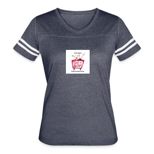 sassnsips com team agnes - Women's V-Neck Football Tee