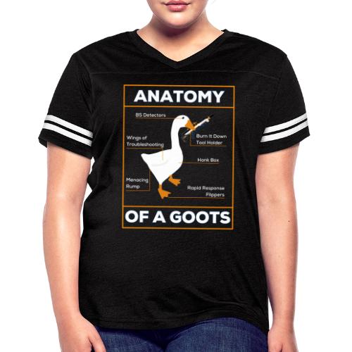 ANATOMY OF A GOOTS v1 - Women's V-Neck Football Tee