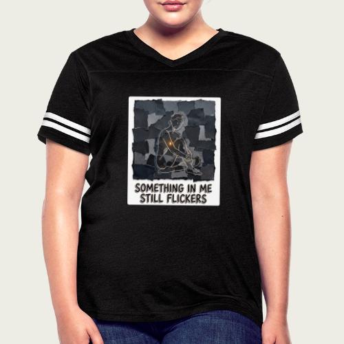 Recovery Mantra Something in me still flickers - Women's V-Neck Football Tee
