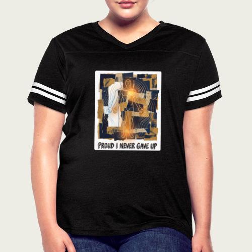 Recovery Mantra Proud I never gave up. - Women's V-Neck Football Tee