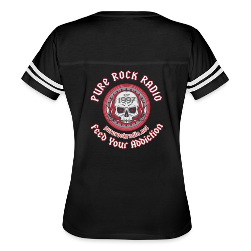 PRR Molenoise Skull (Front) + Circle Logo (Back) - Women's Vintage Sports T-Shirt