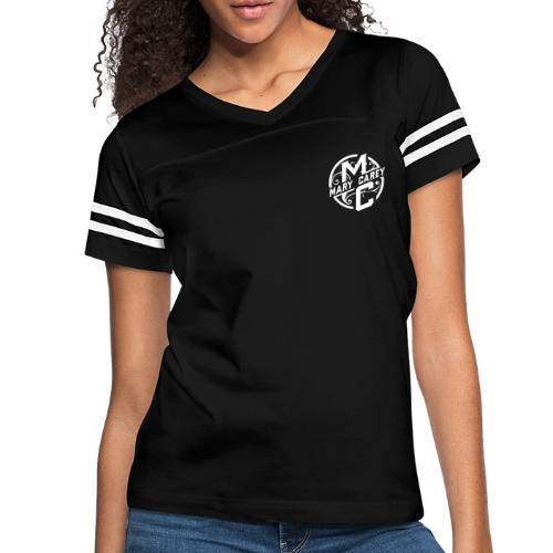 Mary Carey MC Logo/ for Governor Double Sided - Women's V-Neck Football Tee