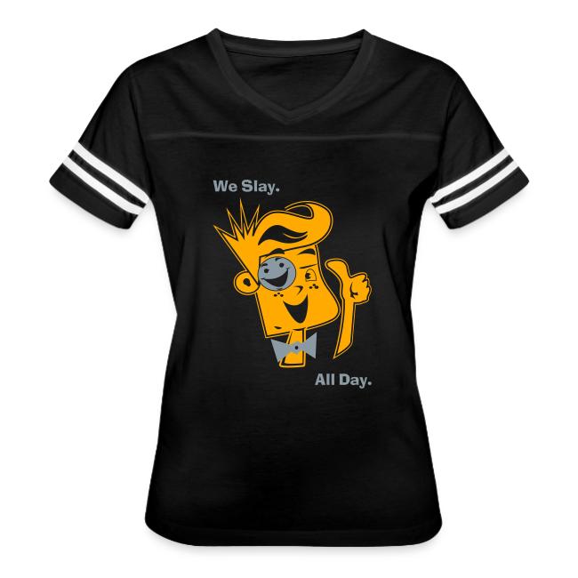We Slay All Day Shiny Shirt Metallic Silver & Gold