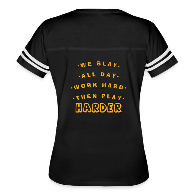 We Slay All Day Shiny Shirt Metallic Silver & Gold