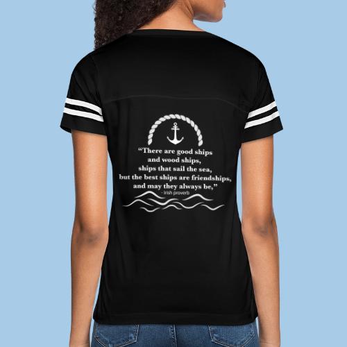 There are good ships and there are wood ships - Women's V-Neck Football Tee