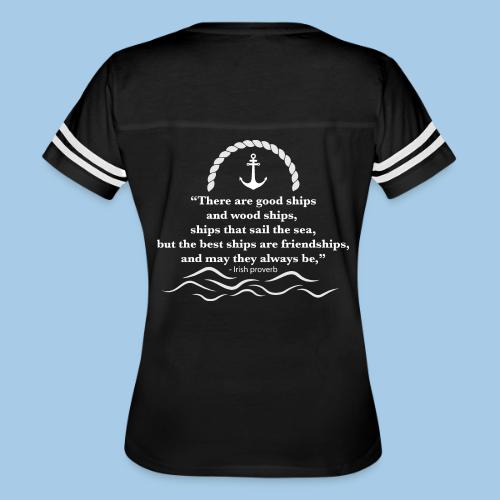 There are good ships and there are wood ships - Women's V-Neck Football Tee