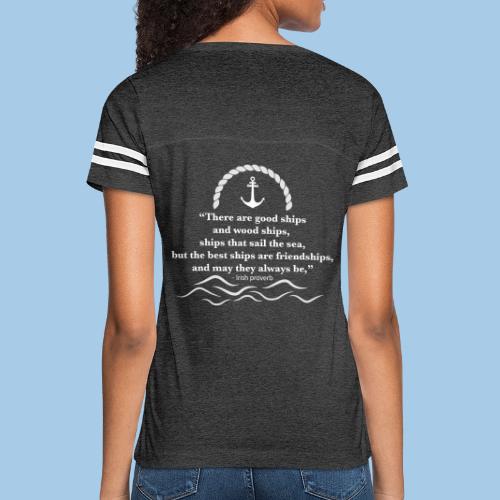 There are good ships and there are wood ships - Women's V-Neck Football Tee