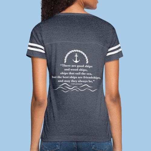 There are good ships and there are wood ships - Women's V-Neck Football Tee