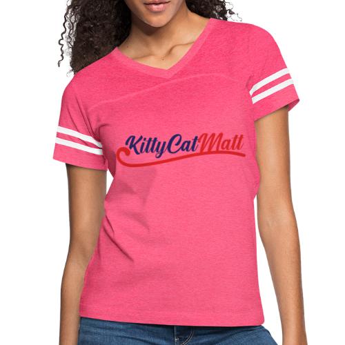 KittyCatMatt Cursive Logo - Women's Vintage Sports T-Shirt