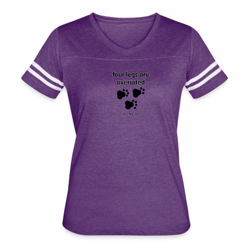 Jeanie3legs, 4 legs are overrated pawprint - Women's V-Neck Football Tee