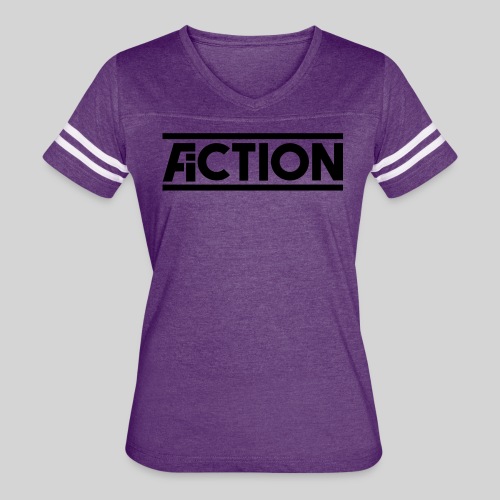 Action Fiction Logo (Black) - Women's Vintage Sports T-Shirt