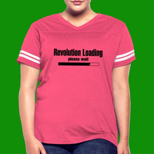 Revolution Loading - Women's V-Neck Football Tee