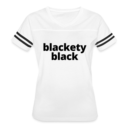 Blackety Black 12 - Women's V-Neck Football Tee