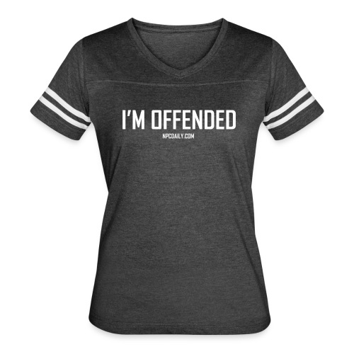 I m Offended design - Women's V-Neck Football Tee