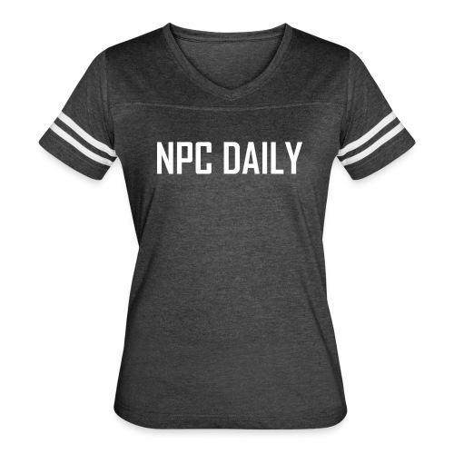 N P C Daily Full Logo - Women's V-Neck Football Tee