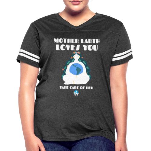 Mother Earth - Women's V-Neck Football Tee