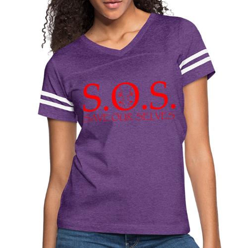 sos red - Women's Vintage Sports T-Shirt