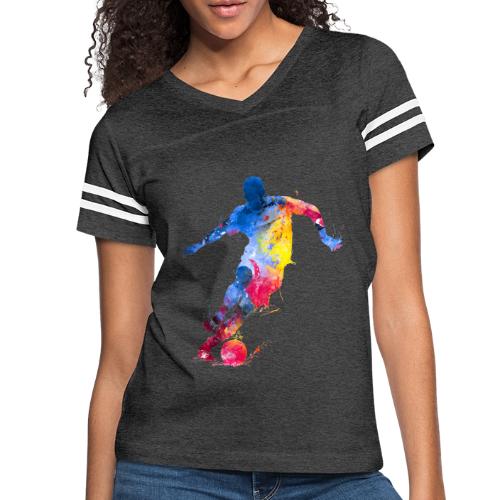 Soccer: Splash Kick - Women's V-Neck Football Tee