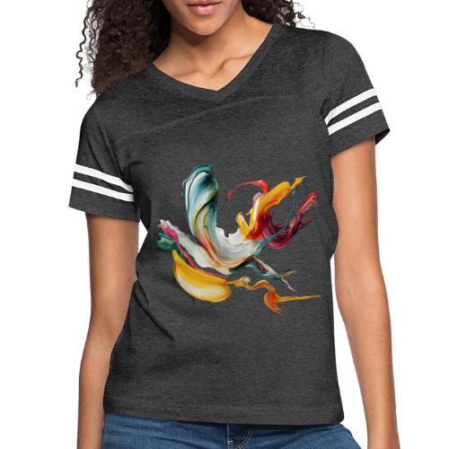 Abstract Chaos - Women's V-Neck Football Tee