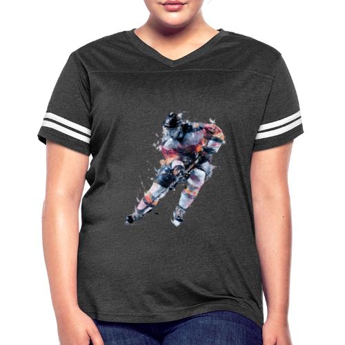 Hockey: Frozen Motion - Women's V-Neck Football Tee