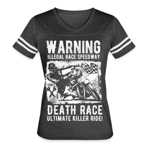Motorcycle Death Race - Women's V-Neck Football Tee