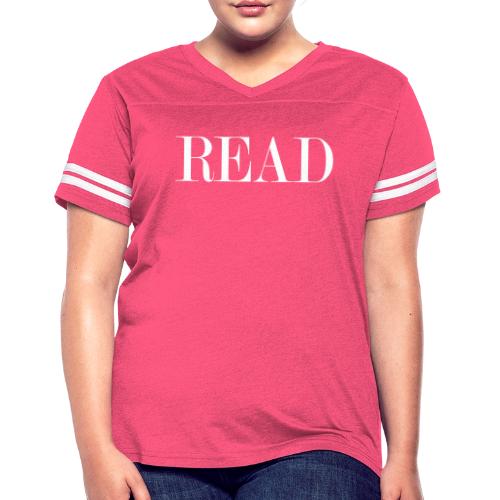 READ - Women's V-Neck Football Tee