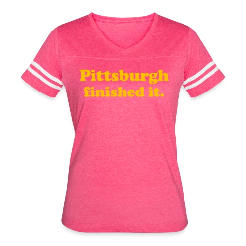 Pittsburgh Finished It - Women's V-Neck Football Tee