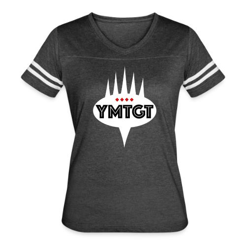 YMTGT Logo - Women's V-Neck Football Tee