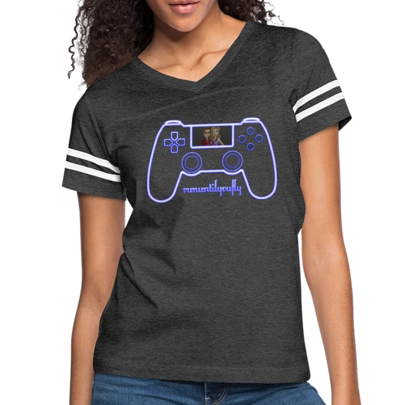 rununtilyoufly blue controller - Women's Vintage Sports T-Shirt