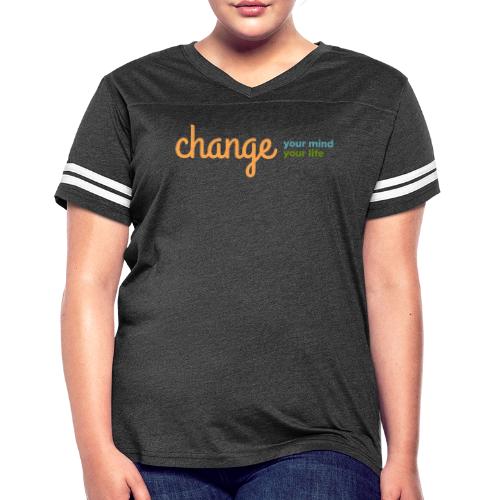 Change Your Mind Change Your Life–mental health - Women's V-Neck Football Tee
