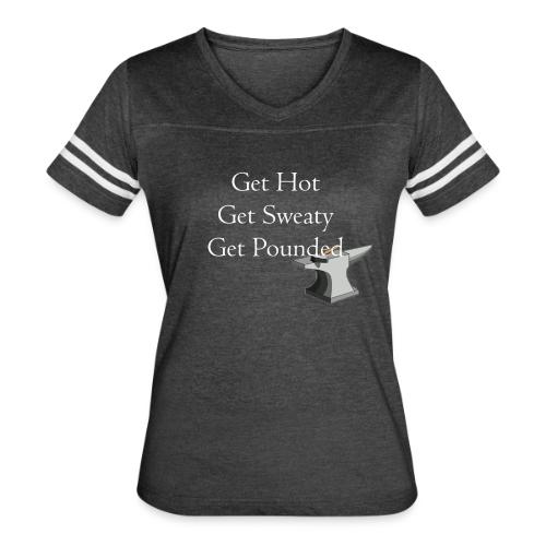 Get Hot Get Sweaty - Women's V-Neck Football Tee