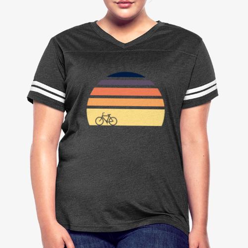 Bicycle Sunset - Women's V-Neck Football Tee