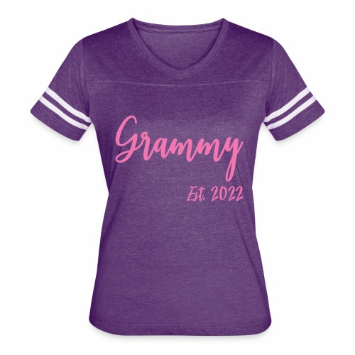 Grammy Est. 2022 New Mothers Grandma Announcement - Women's V-Neck Football Tee