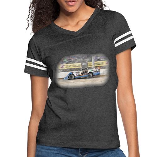 Johnathan Davenport's #49 B - Women's V-Neck Football Tee