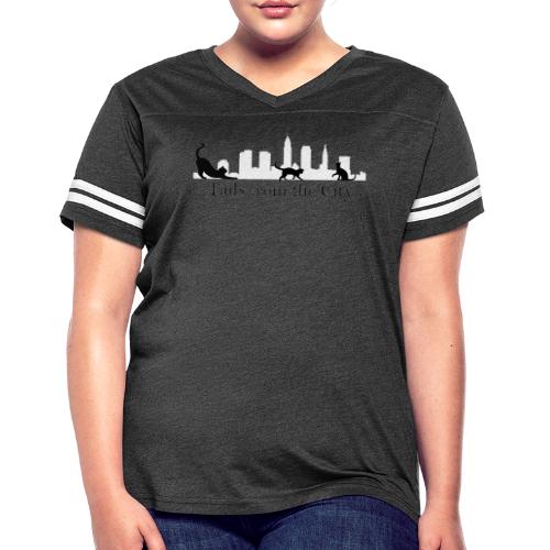 design3 - Women's V-Neck Football Tee