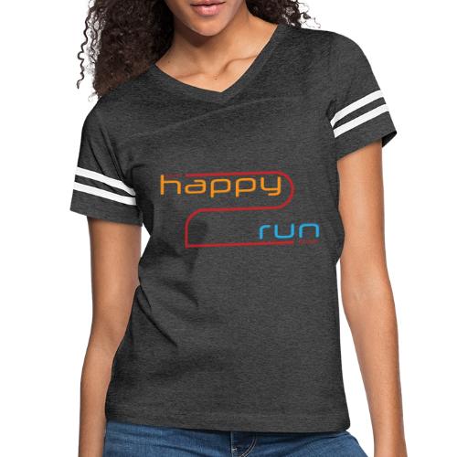 happy 2 run start finish - Women's Vintage Sports T-Shirt