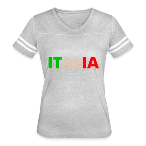 ITALIA green, white, red - Women's V-Neck Football Tee