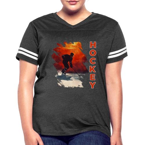 Hockey Vibes - Women's V-Neck Football Tee