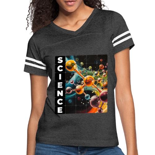 Molecular Science - Women's V-Neck Football Tee