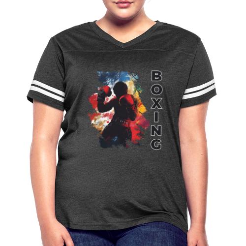 Boxing Drive - Women's V-Neck Football Tee