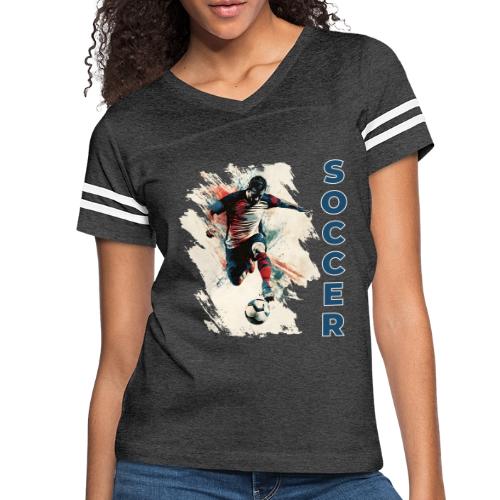 Soccer Power Move - Women's V-Neck Football Tee