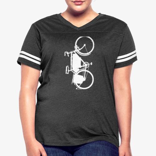 swiss_army_bike_bw - Women's V-Neck Football Tee