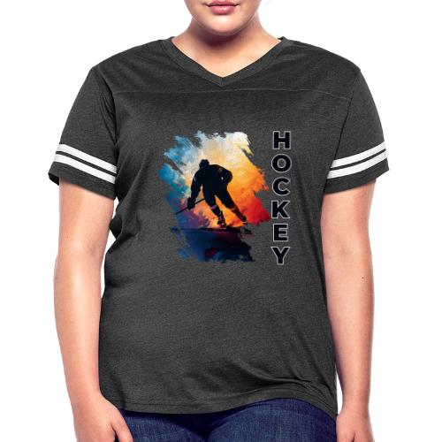 Hockey Moves - Women's V-Neck Football Tee