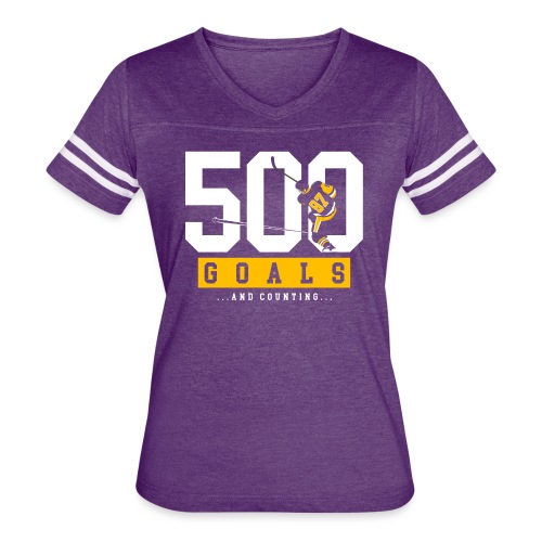 500 Goals and Counting - Women's V-Neck Football Tee
