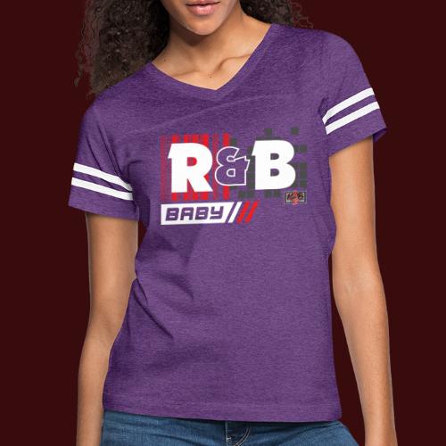 R&B Baby - Women's V-Neck Football Tee