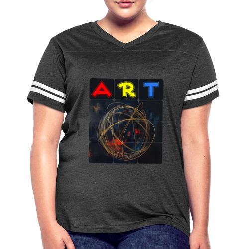 Echoes of Art - Women's V-Neck Football Tee