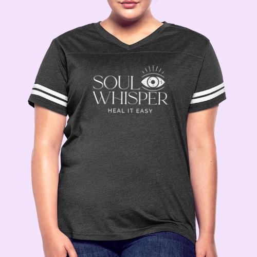 Soul Whisper - White Design - Women's V-Neck Football Tee