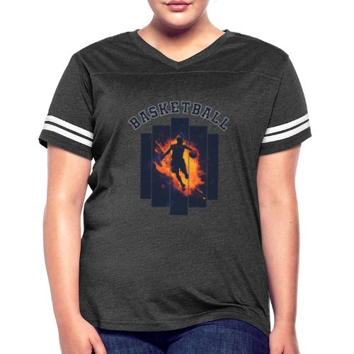 Basketball Power - Women's V-Neck Football Tee