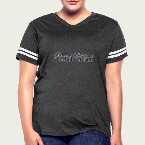 Recovery Dialogues and Sober Stories Official Logo - Women's V-Neck Football Tee